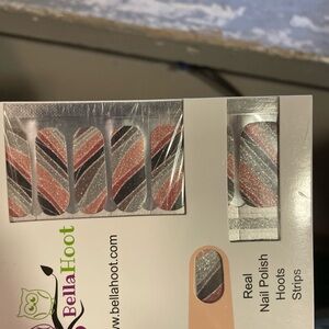 Glitter Nail Polish Strips - Pink, Black, Silver